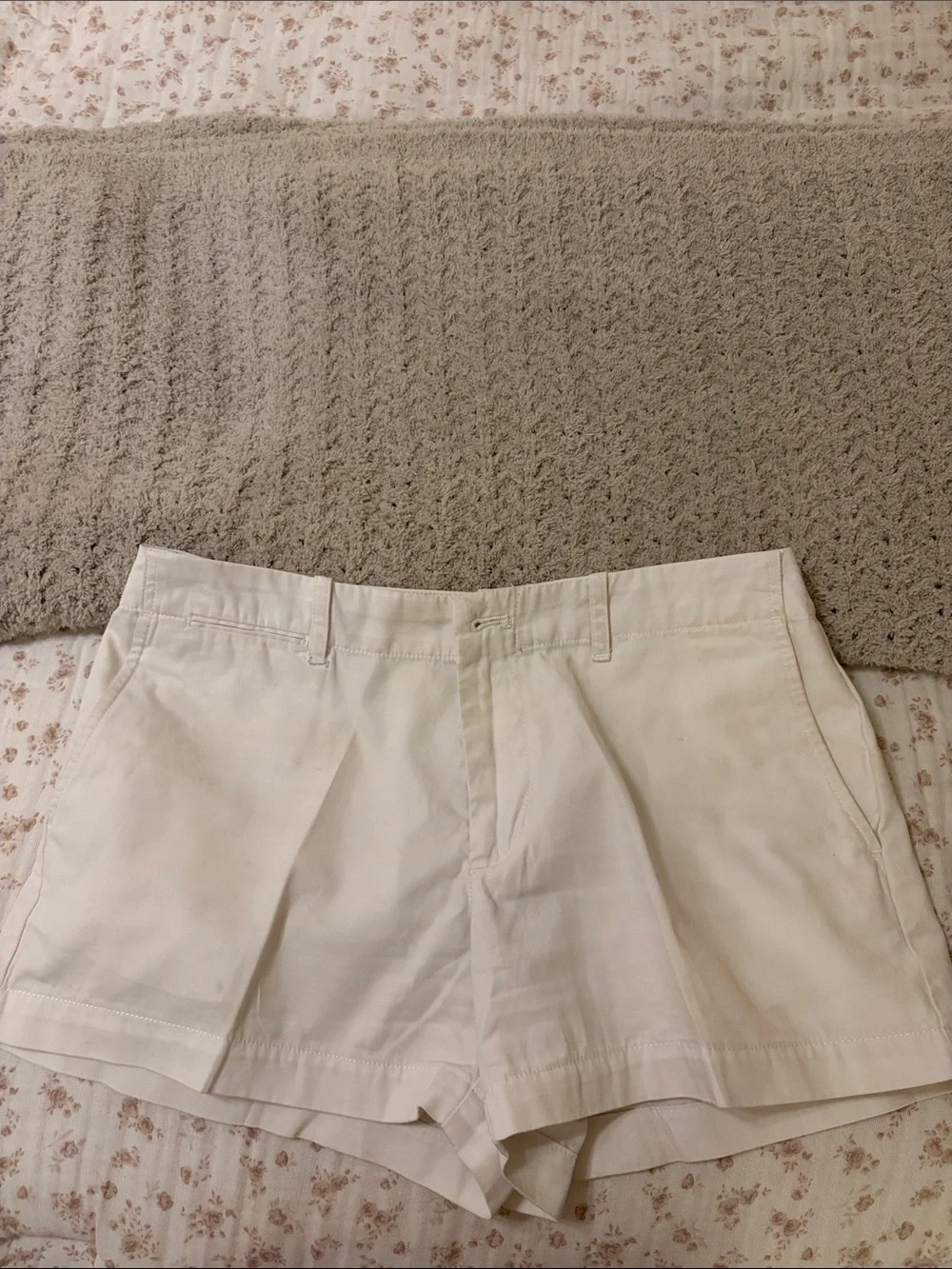 Polo by Ralph Lauren White Chino Shorts with Blue Pony